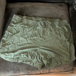 Old Navy Green Cargo Shorts Elastic Waist